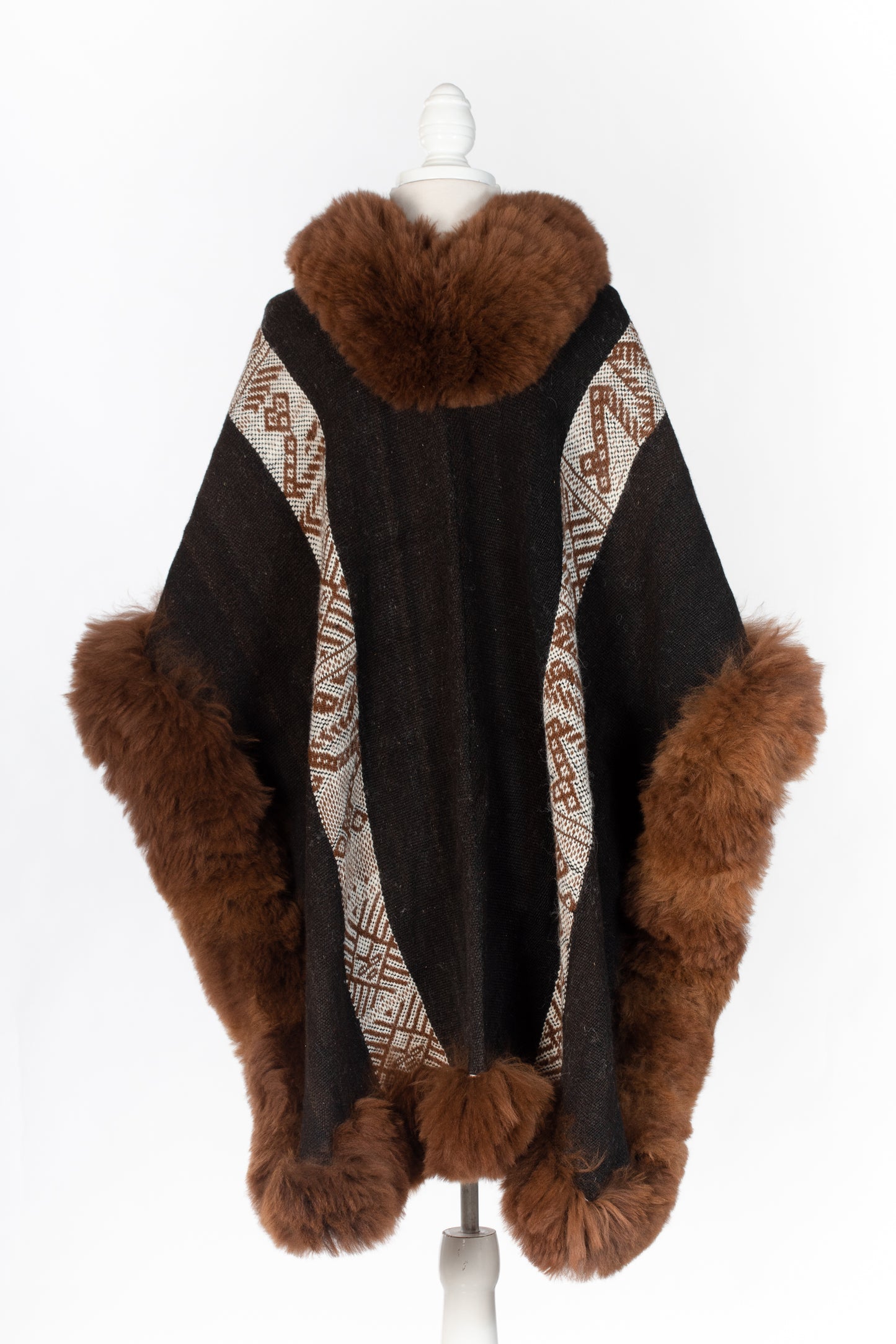 033 | Black Handwoven Alpaca Cape