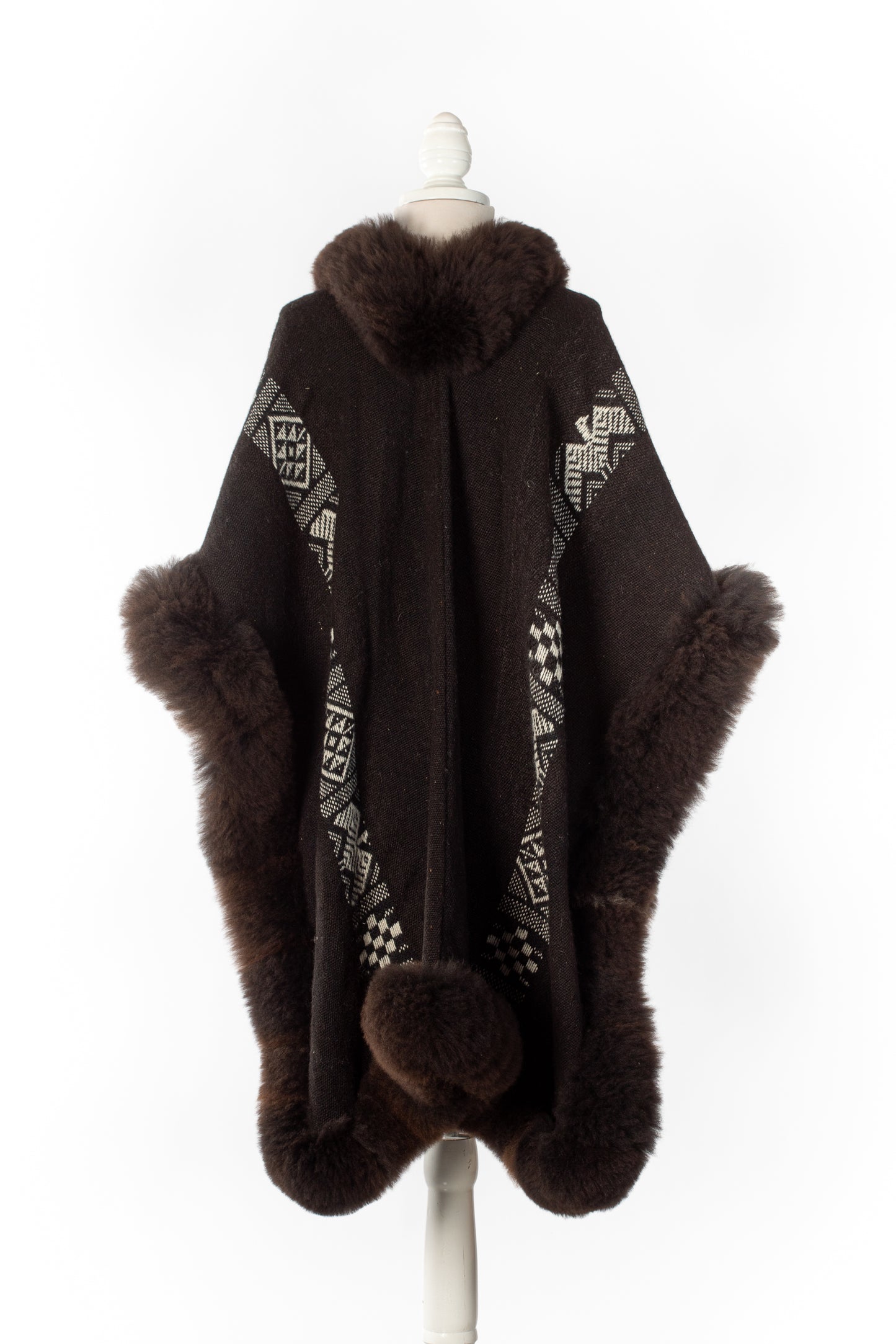 029 | Black Handwoven Alpaca Cape