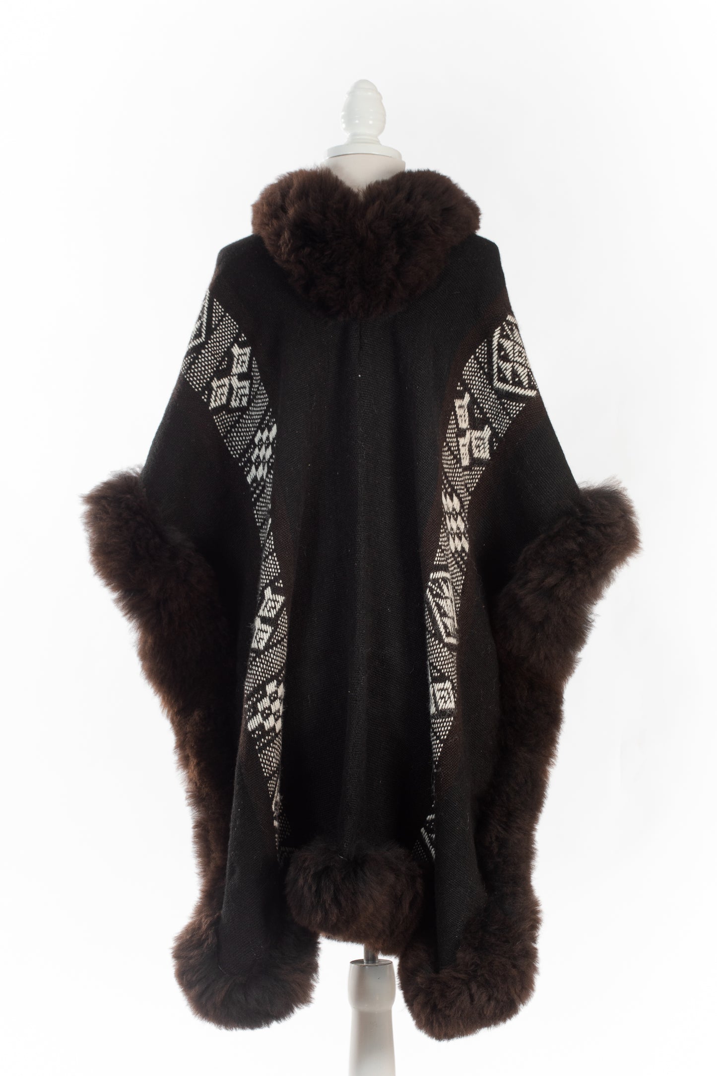 013 | RARE Black Handwoven Alpaca Cape