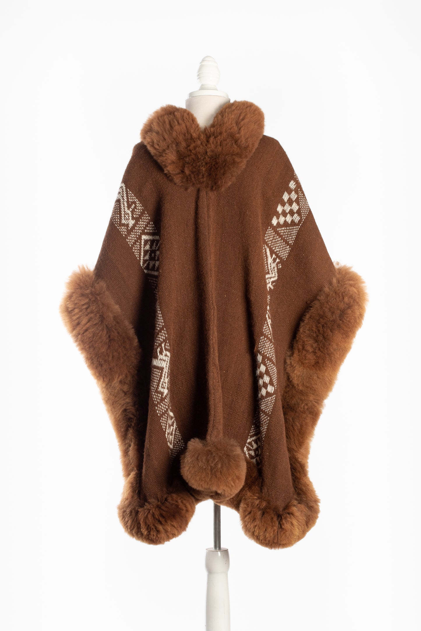 035 | Brown Handwoven Alpaca Cape
