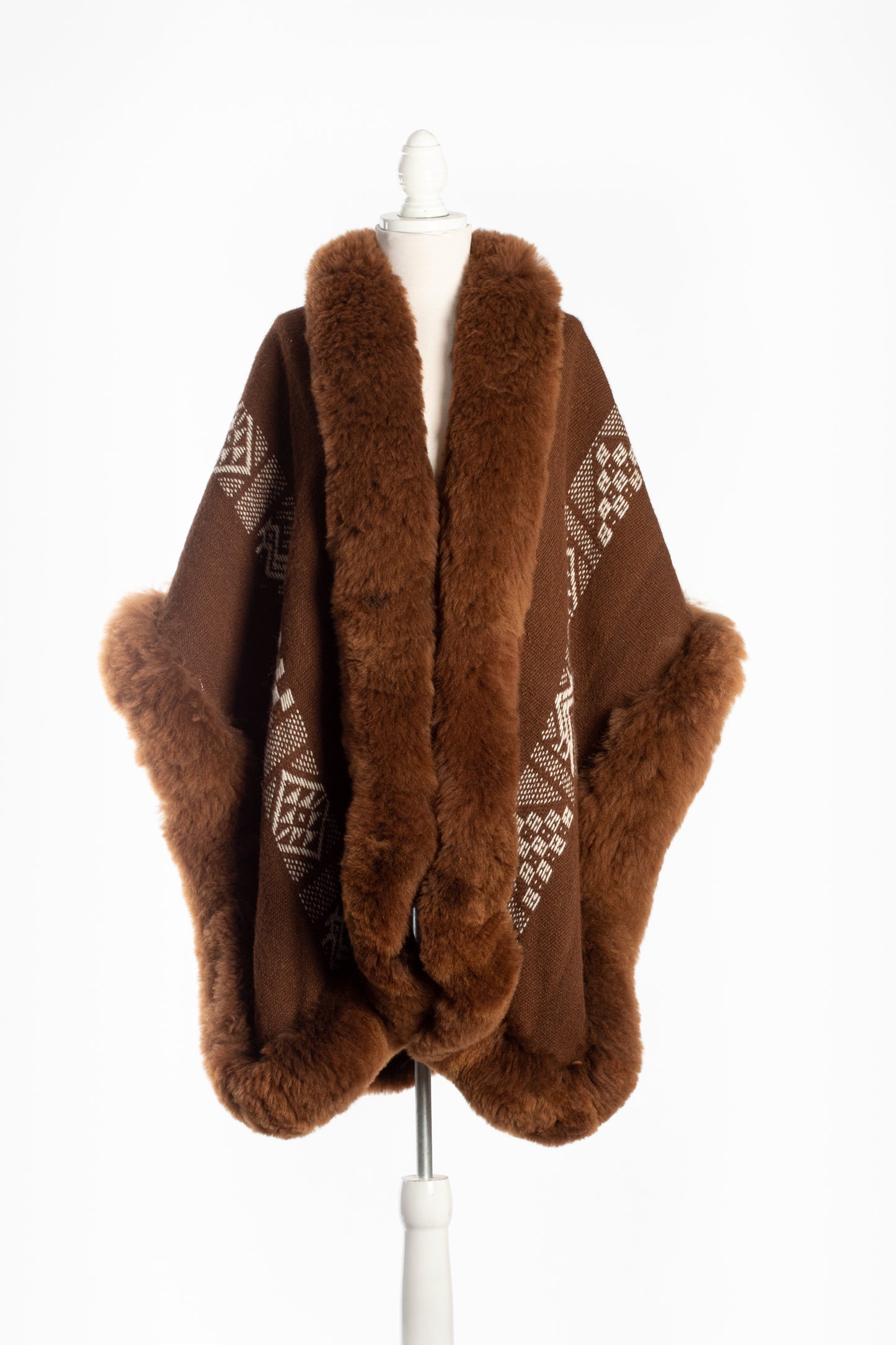 035 | Brown Handwoven Alpaca Cape