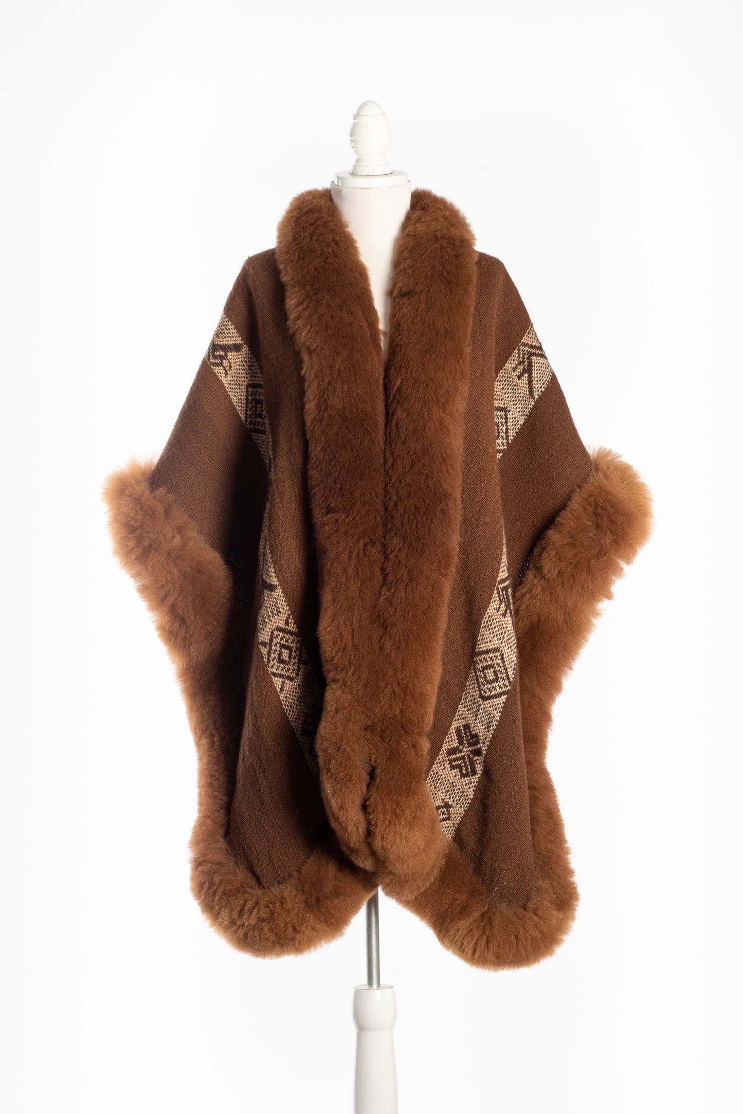 036 | Brown Handwoven Alpaca Cape