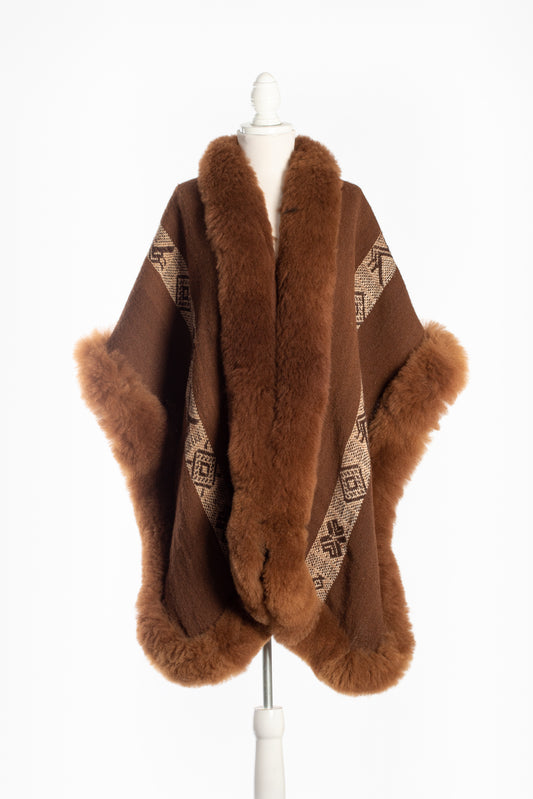 036 | Brown Handwoven Alpaca Cape