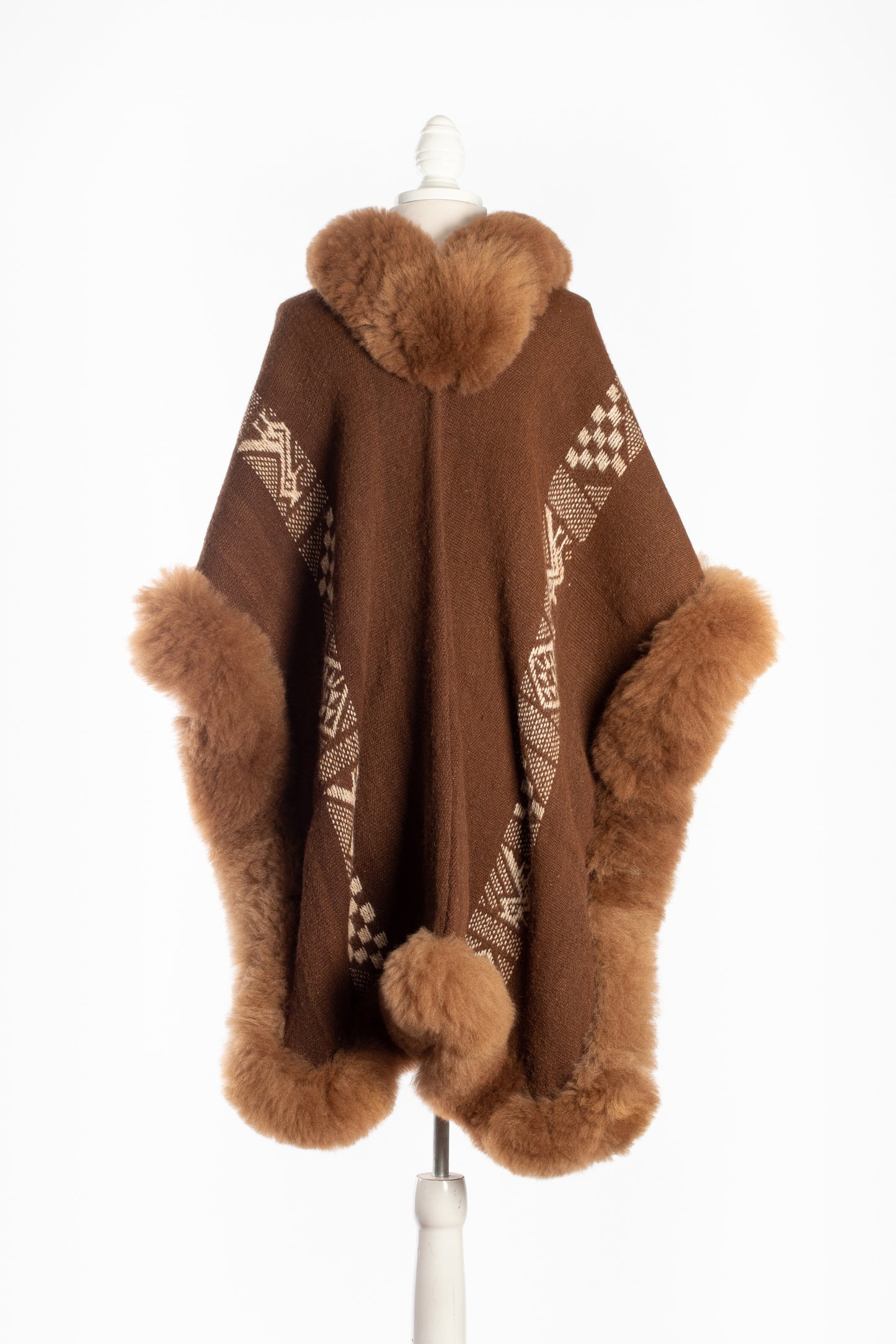 040 | Brown Handwoven Alpaca Cape