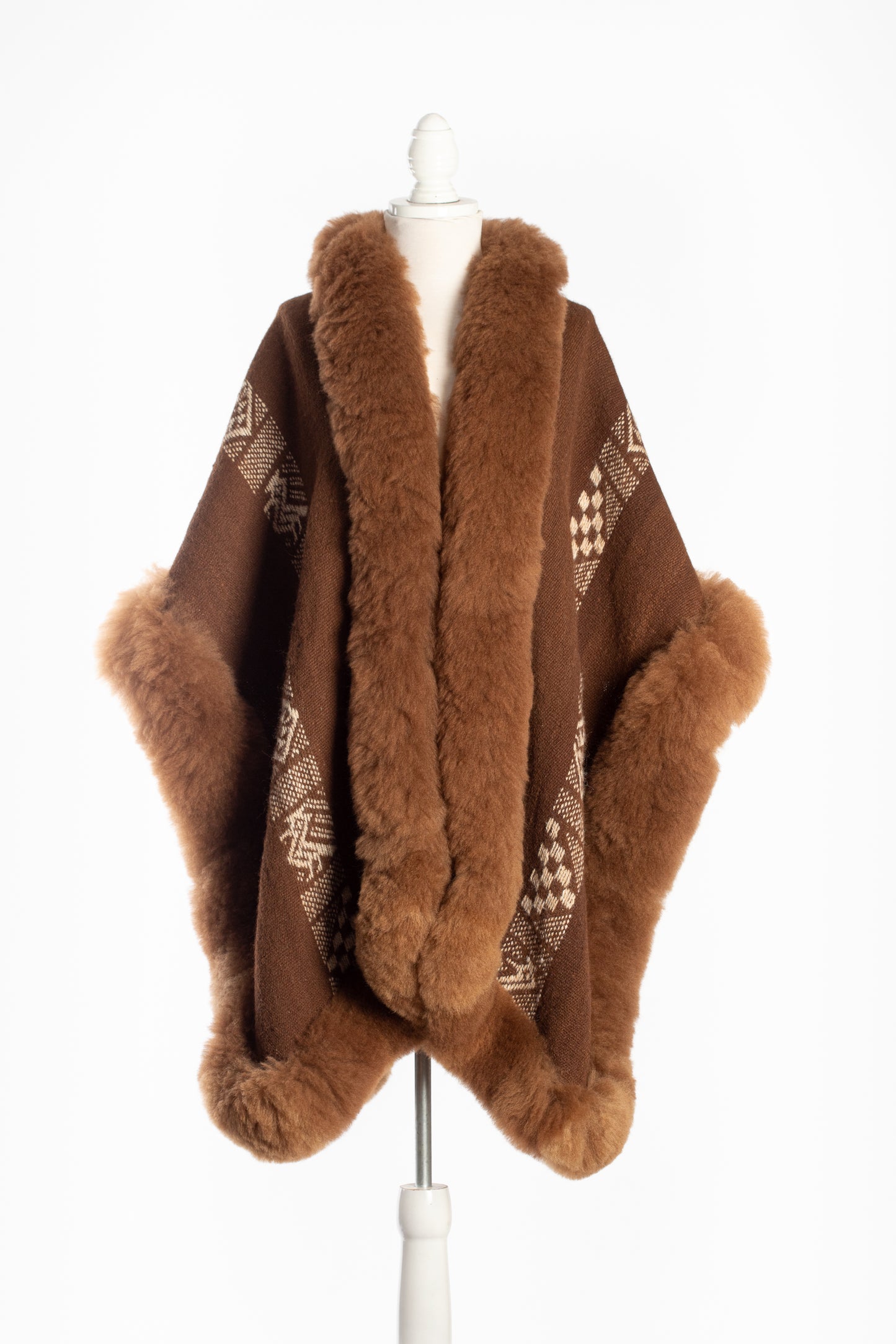 040 | Brown Handwoven Alpaca Cape