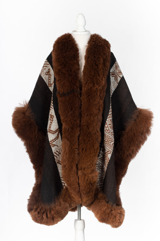 033 | Black Handwoven Alpaca Cape