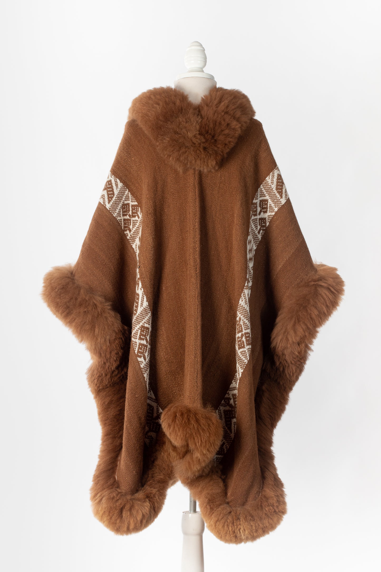 050 | Brown Handwoven Alpaca Cape