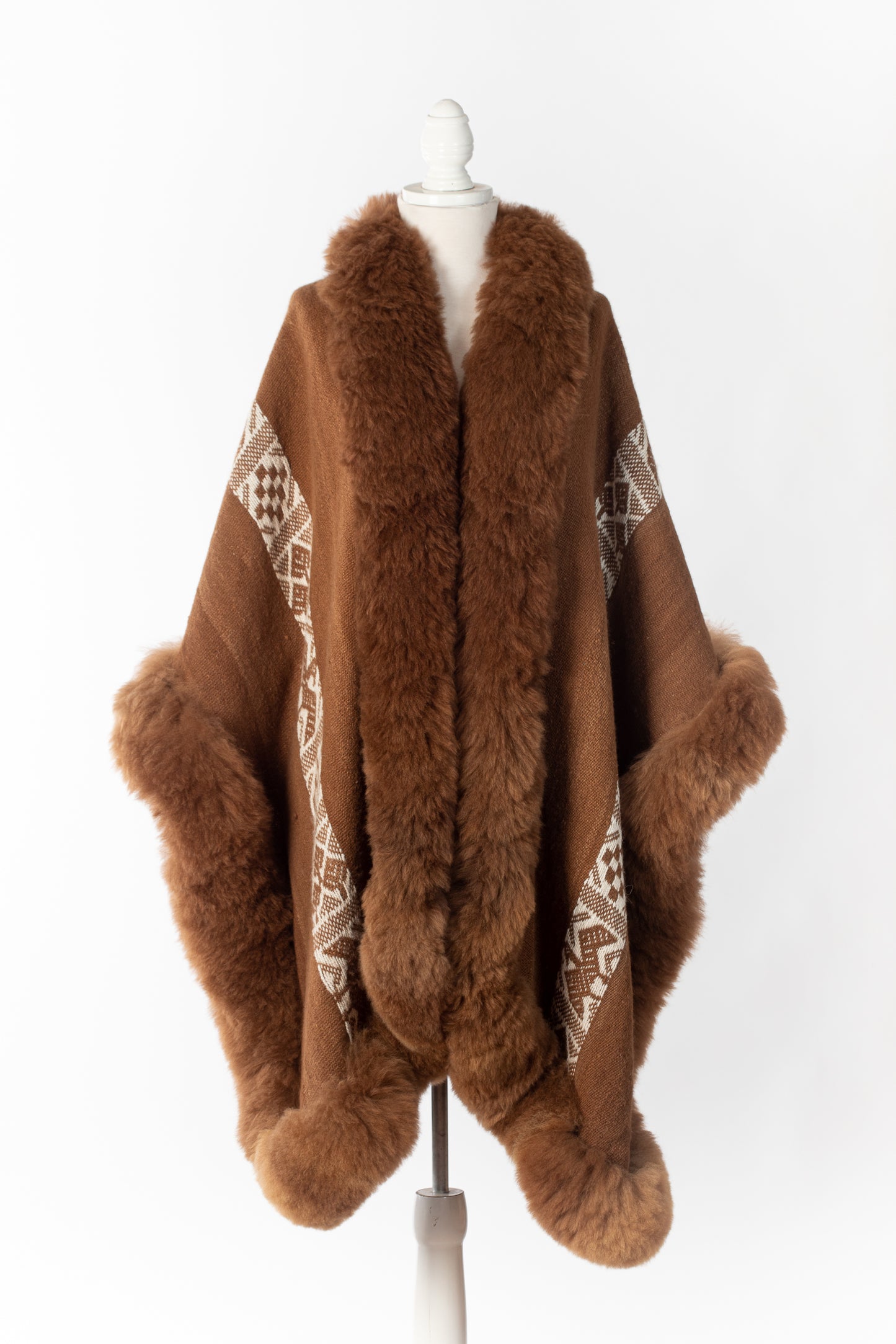 050 | Brown Handwoven Alpaca Cape
