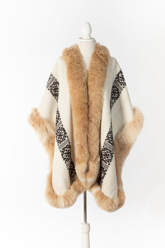 052 | Cream Handwoven Alpaca Cape