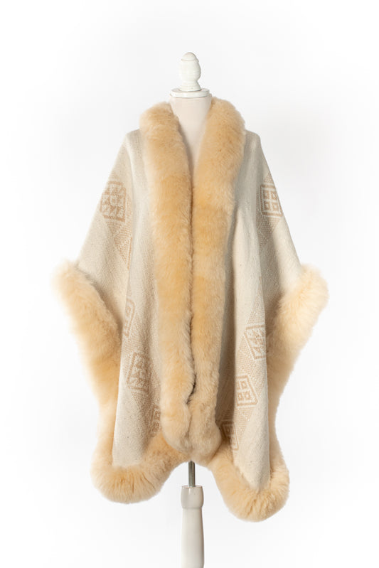 032 | Cream Handwoven Alpaca Cape