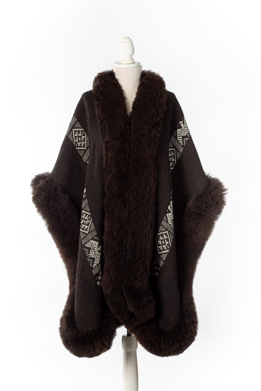 029 | Black Handwoven Alpaca Cape