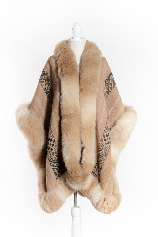 002 | Caramel Handwoven Alpaca Cape